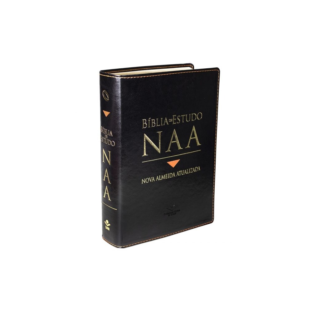 Bíblia de Estudo NAA | Letra Normal | Capa Luxo Preta
