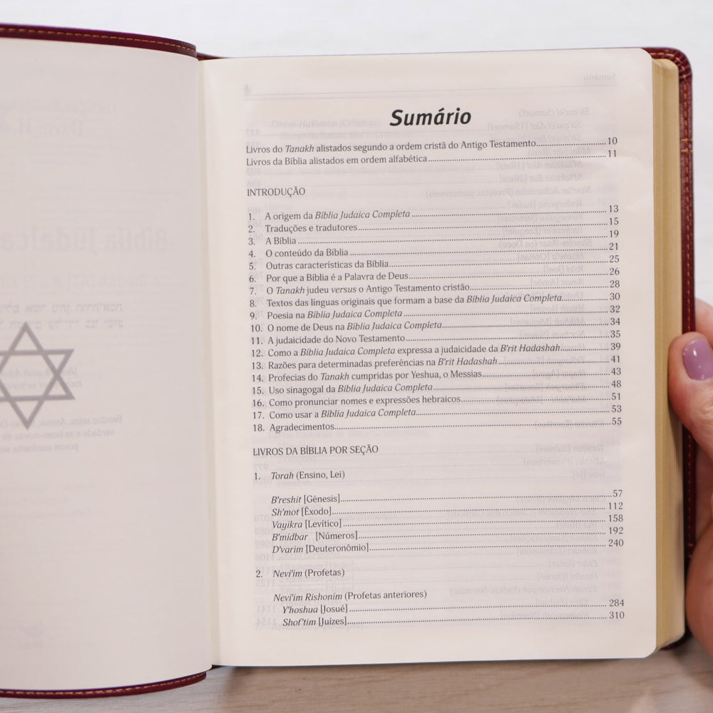 Bíblia Judaica Completa | Letra Normal | Capa Luxo Vinho