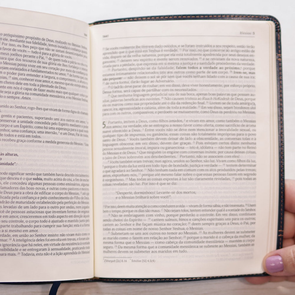 Bíblia Judaica Completa | Letra Normal | Capa Luxo Azul