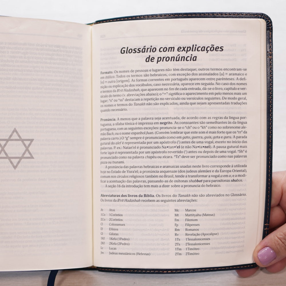 Bíblia Judaica Completa | Letra Normal | Capa Luxo Azul