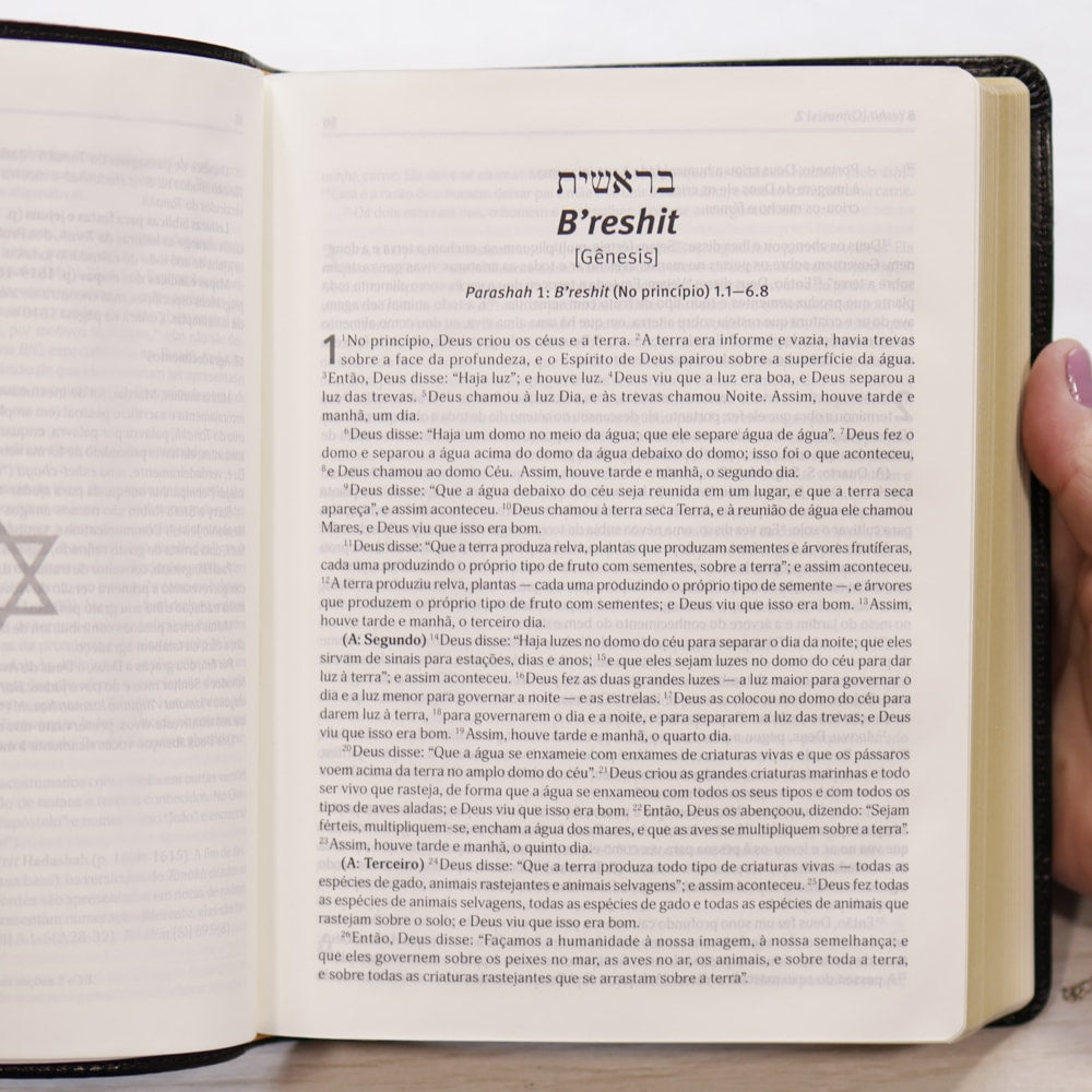 Bíblia Judaica Completa | Letra Normal | Capa Luxo Preta