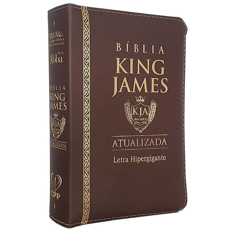 Bíblia King James Atualizada | KJA | Letra Hipergigante | Capa Marrom C/ Zíper