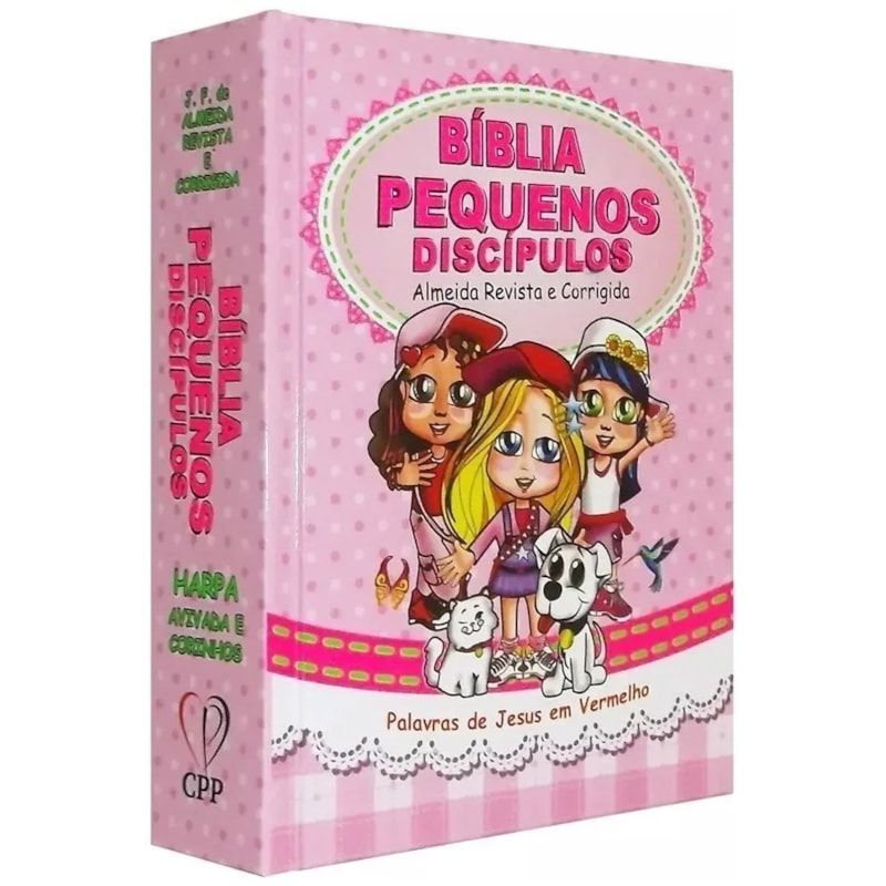 Bíblia Pequenos Discípulos | ARC | Letra grande | Capa Dura Feminina