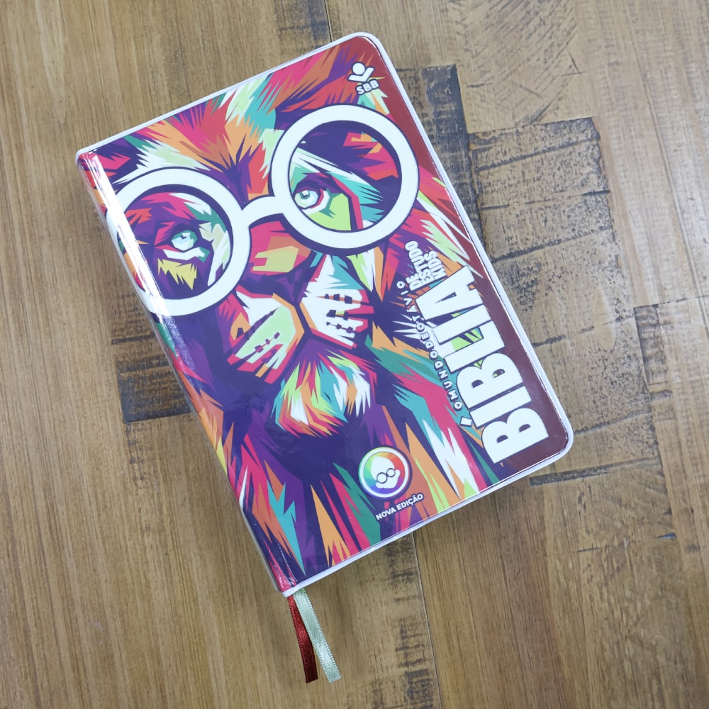 Bíblia de Estudo Kids | NTLH | Letra Grande | O Mundo de Otávio | Capa Dura Leão