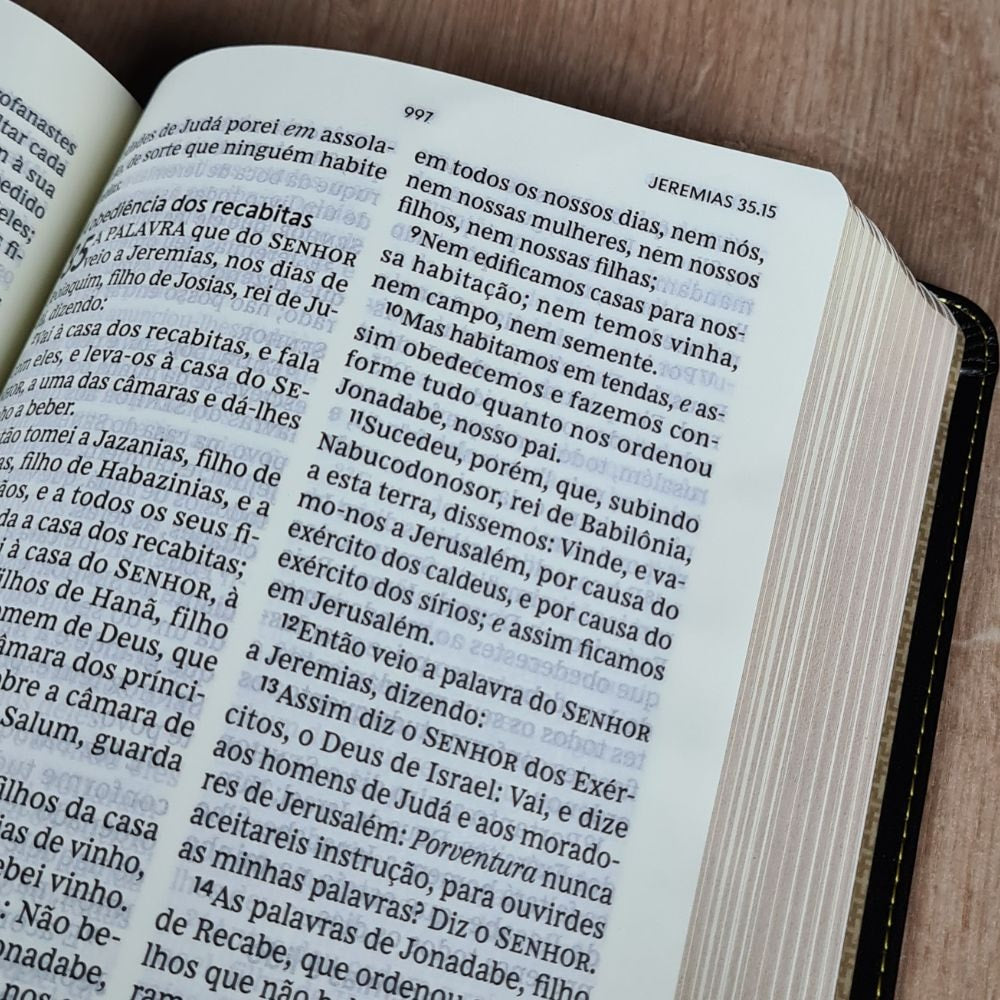 Bíblia Sagrada | ACF | Letra Grande | Couro Soft Preta