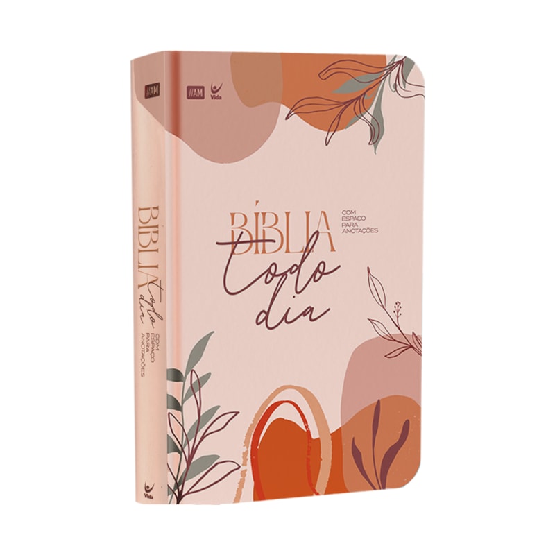 Bíblia Todo Dia com Espaço para Anotações | AM | Letra Normal | Capa dura Floral