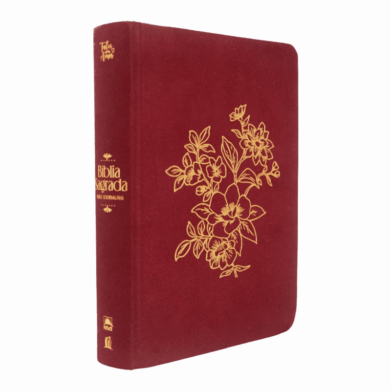 Bíblia Bible Journaling | NVI | Letra Normal | Capa Dura Vinho | Com Espaço Para Anotações