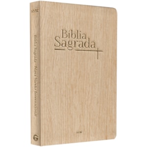 Biblia Sagrada | NVI | Letra Normal | Capa Luxo Madeira Clara