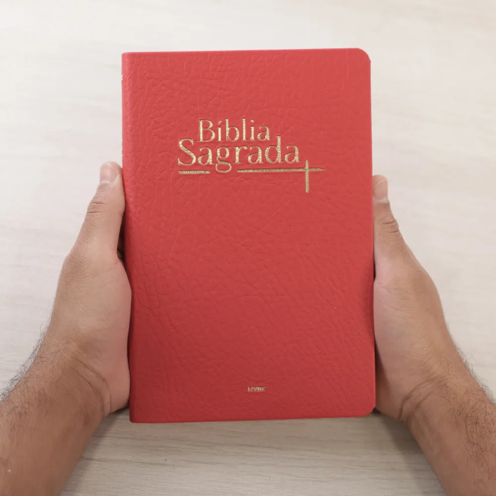 Bíblia Sagrada | NVI | Letra Normal | Capa Luxo Vermelha
