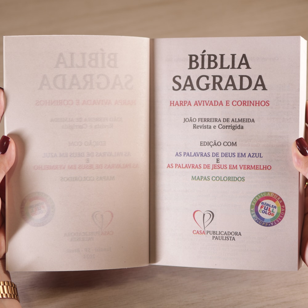 Bíblia Sagrada Leão Colorido | ARC | Letra Maior | Harpa e Corinhos | Capa Brochura