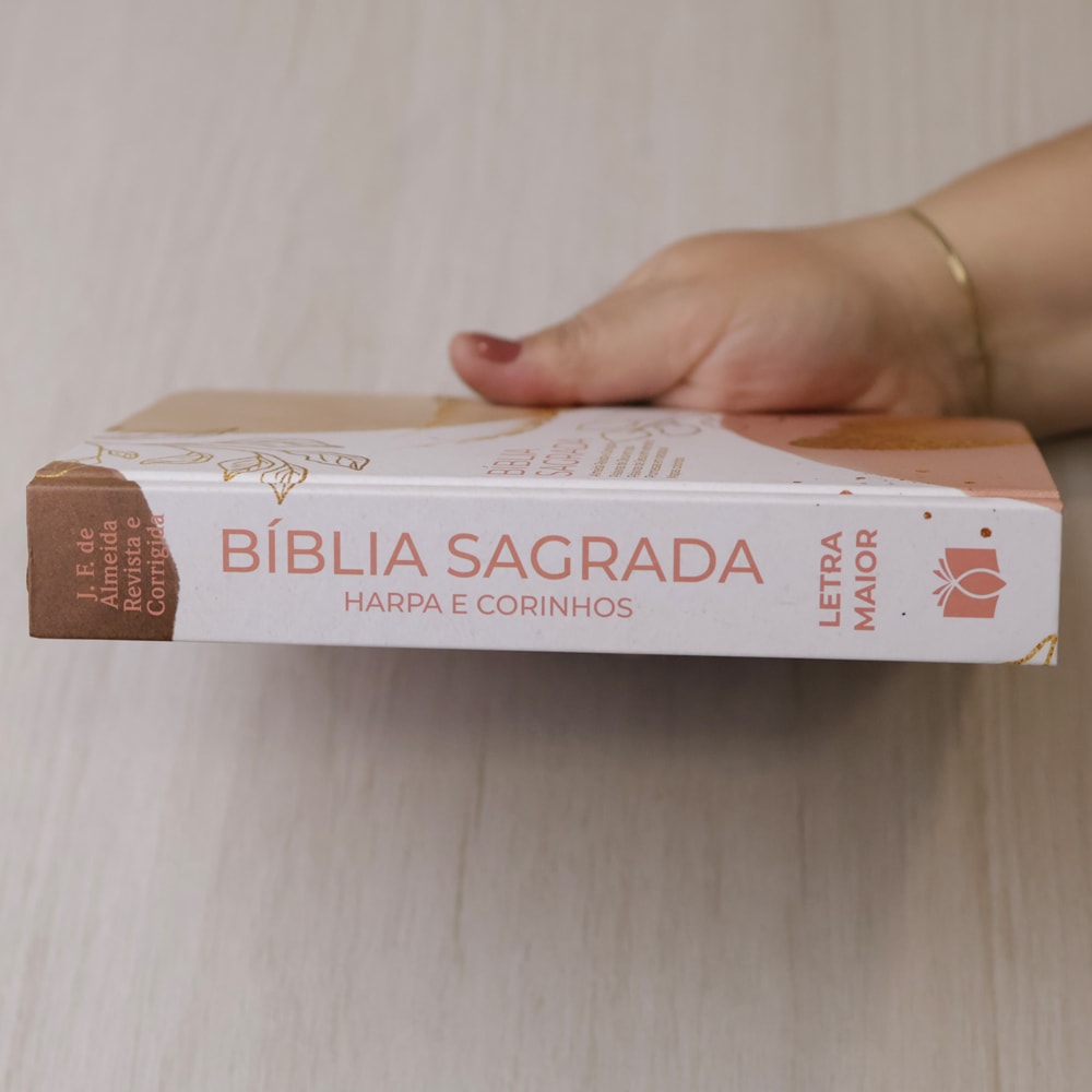 Bíblia Sagrada Brush e Folhas | ARC | Letra Maior | Harpa e Corinhos | Capa Dura