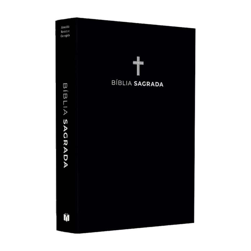 Bíblia Sagrada Média Cruz | ARC | Capa Brochura Preta