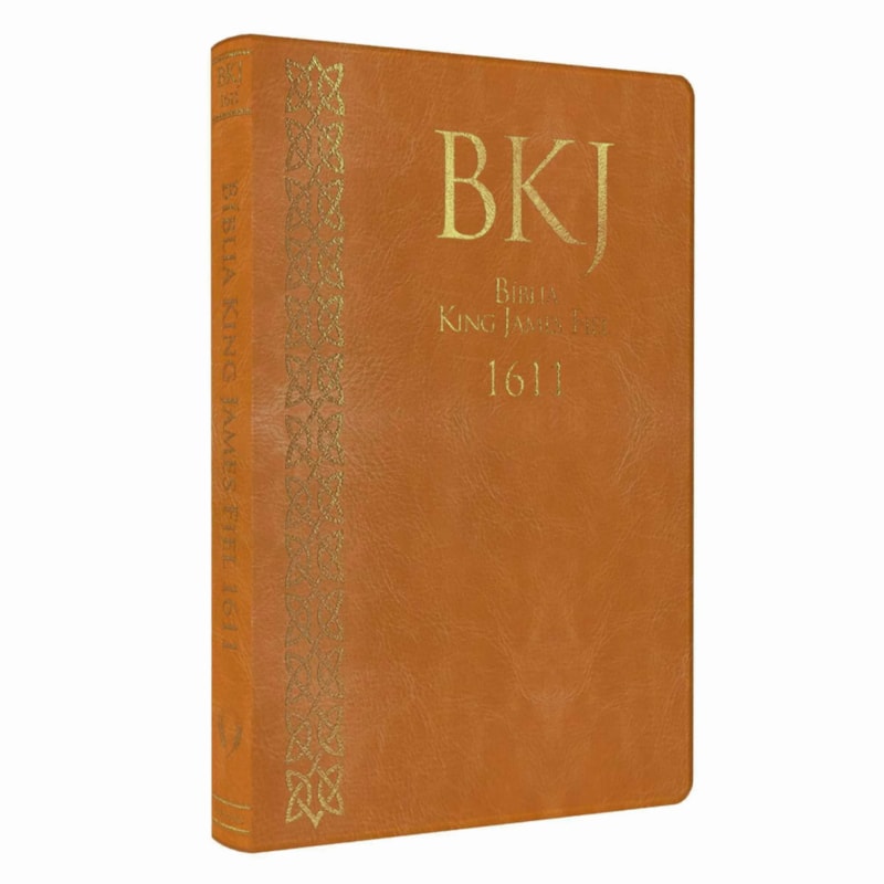 Bíblia King James Fiel 1611 | Ultrafina Slim | Capa Castanha