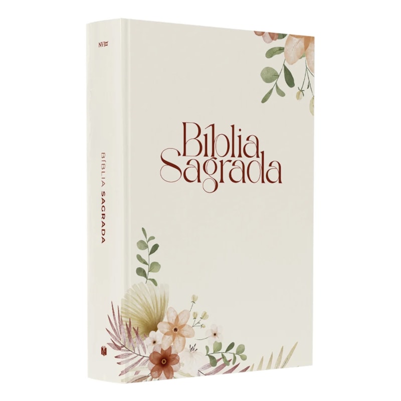 Bíblia Sagrada Floral Rosê | NVI | Letra Normal | Capa Brochura