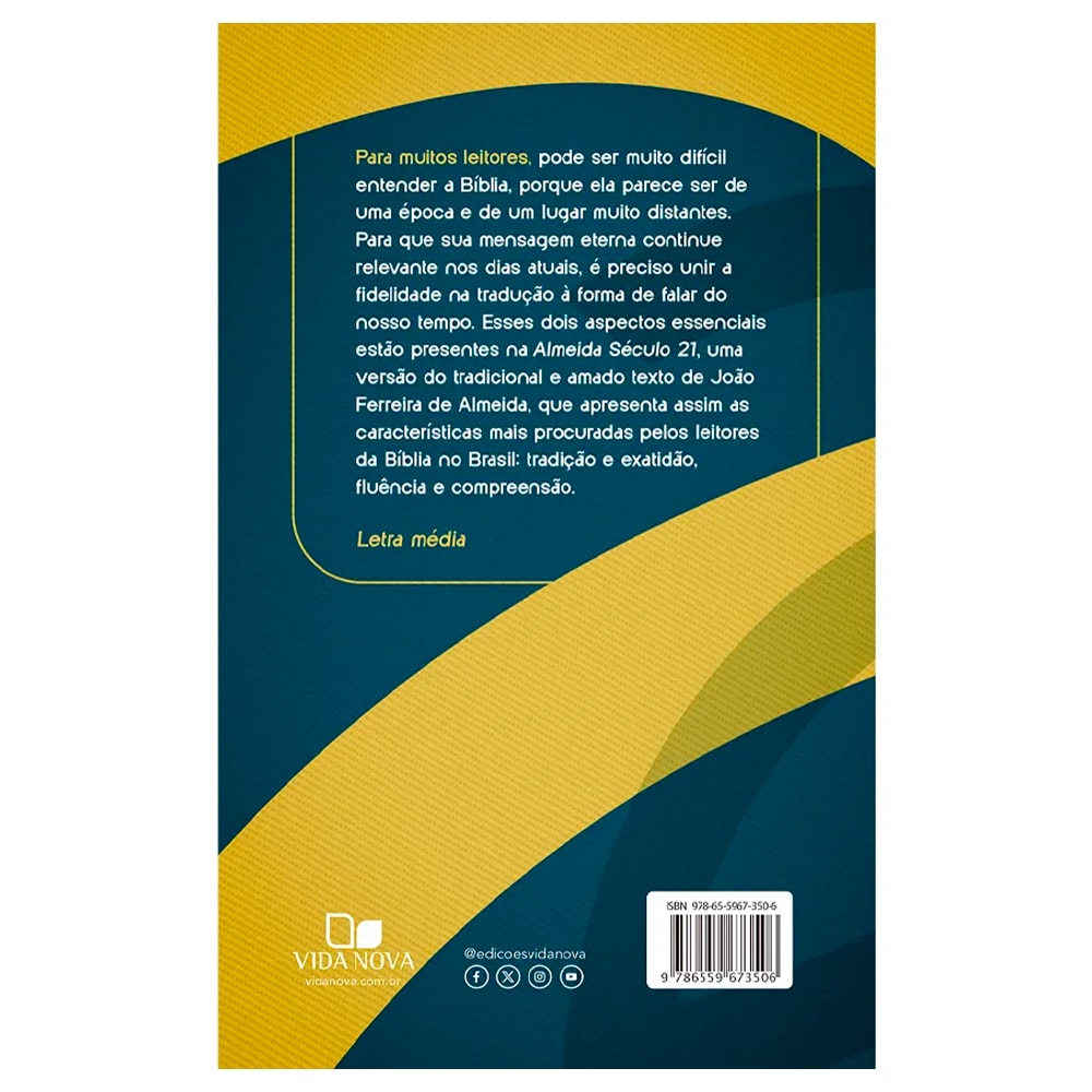 Bíblia Sagrada Cruz | A21 | Letra Média| C/ Referências Cruzadas | Capa Brochura