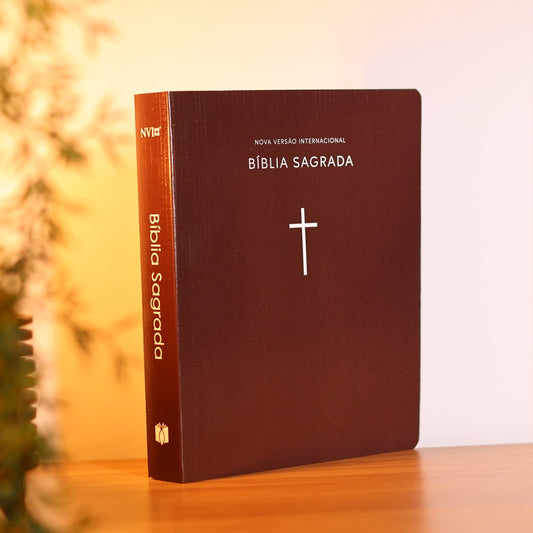 Bíblia Sagrada | NVI | Capa Brochura Cruz Marrom