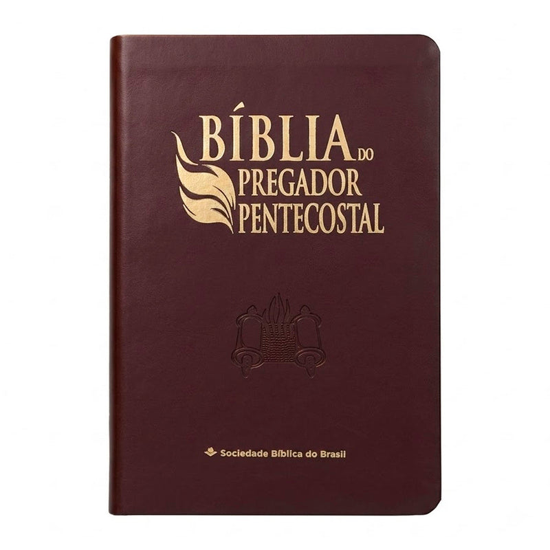 Bíblia do Pregador Pentecostal Média | ARC | Letra Normal | Capa Luxo Marrom