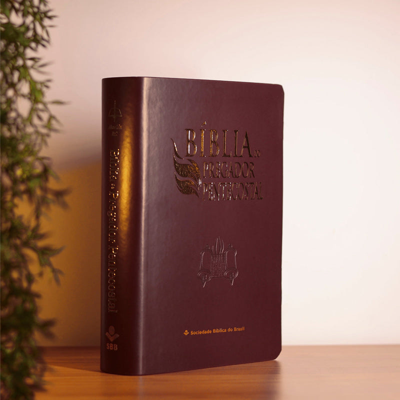 Bíblia do Pregador Pentecostal Média | ARC | Letra Normal | Capa Luxo Marrom