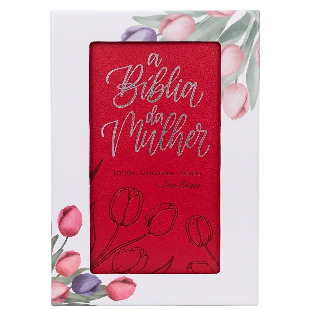 A Bíblia da Mulher | Letra Grande | NAA | Capa Luxo Aston Pink | Caixa Janela