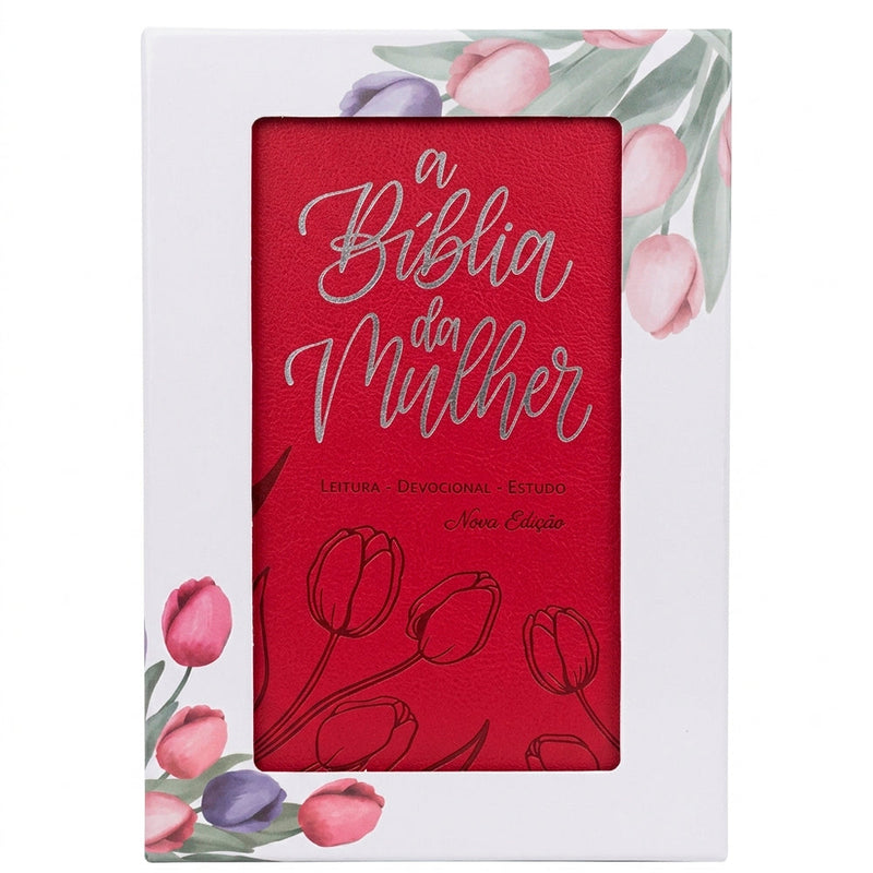A Bíblia da Mulher | Letra Grande | NAA | Capa Luxo Aston Pink | Caixa Janela