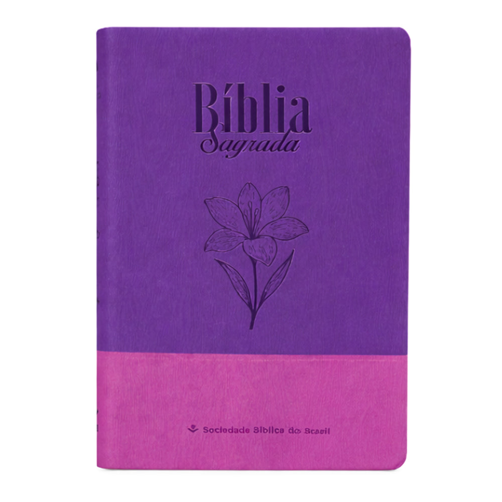 Bíblia Sagrada | ARA | Letra Grande | Legno Duo Roxo e Lilás