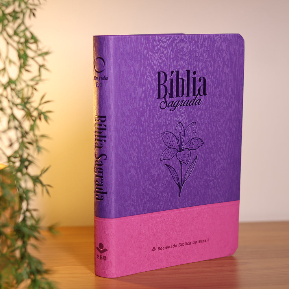 Bíblia Sagrada | ARA | Letra Grande | Legno Duo Roxo e Lilás