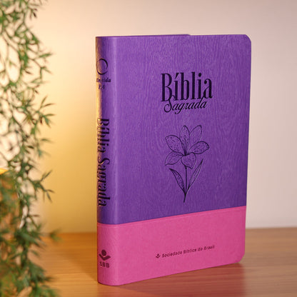 Bíblia Sagrada | ARA | Letra Grande | Legno Duo Roxo e Lilás