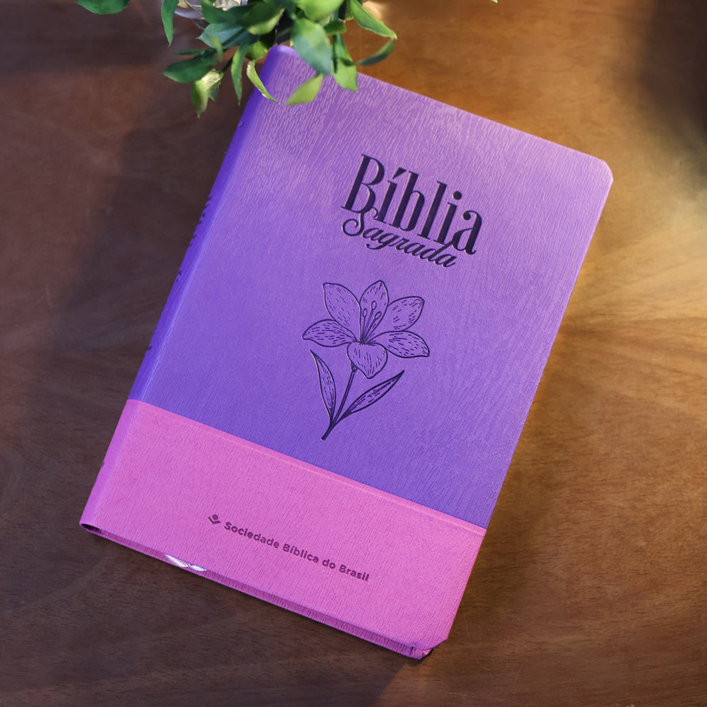 Bíblia Sagrada | ARA | Letra Grande | Legno Duo Roxo e Lilás