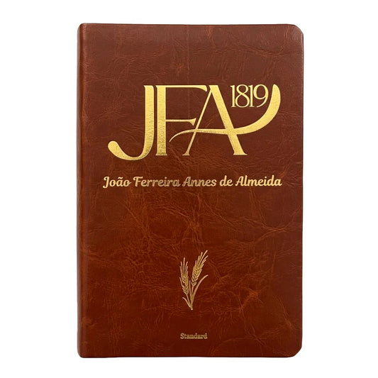 Bíblia Sagrada João Ferreira de Almeida | JFA 1819 | Standard | Letra Grande | Capa Luxo Marrom