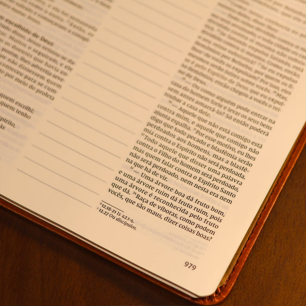 Bíblia Sagrada Espiral | NVI | Espaço Para Anotações | Bible Journaling | Couro Soft