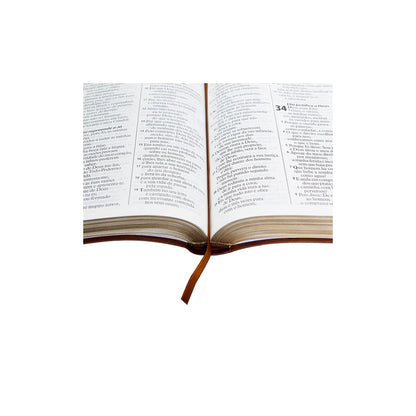 Bíblia Sagrada | Letra Gigante | ARA | Capa Marrom Claro Luxo | c/ Índice