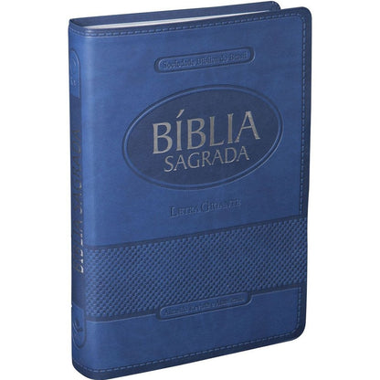 Bíblia Sagrada | Letra Gigante | ARA | Capa Azul Luxo | c/ Índice