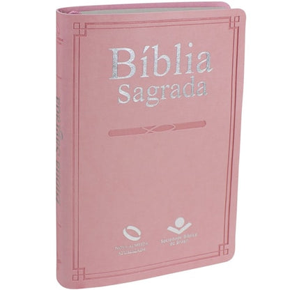 Bíblia Sagrada | Letra Normal | NAA | Capa Rosa Claro Popular