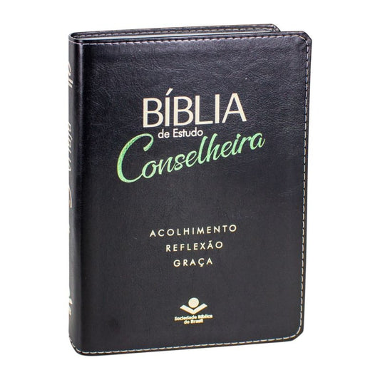 Bíblia de estudo Conselheira | NAA | Luxo Verde e Preta
