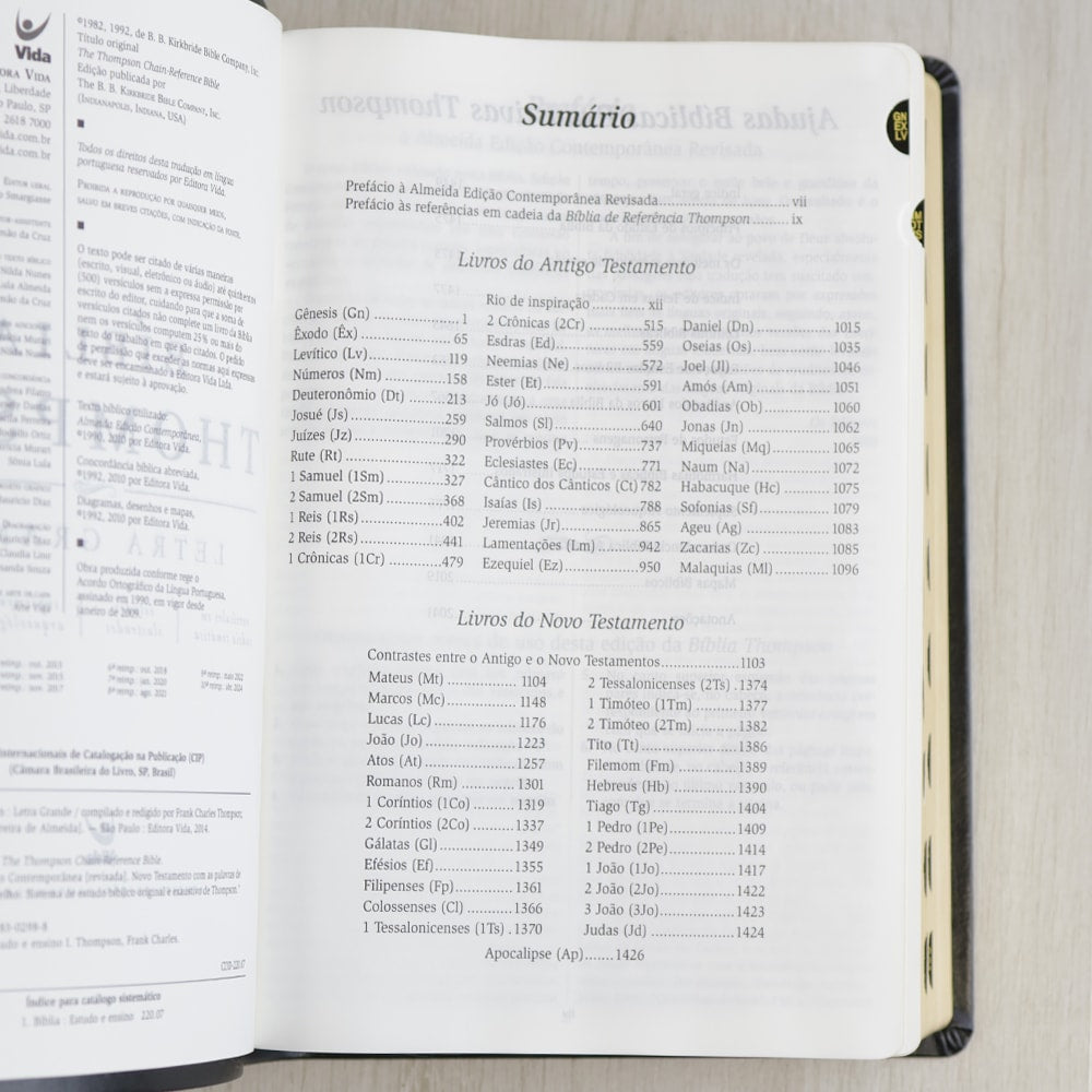 Bíblia Thompson | Letra Grande | Capa Luxo Preta C/ índice