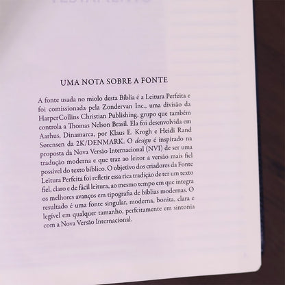 Bíblia Sagrada - Leitura Perfeita | Letra Grande | NVI | Espaço para anotações - Azul