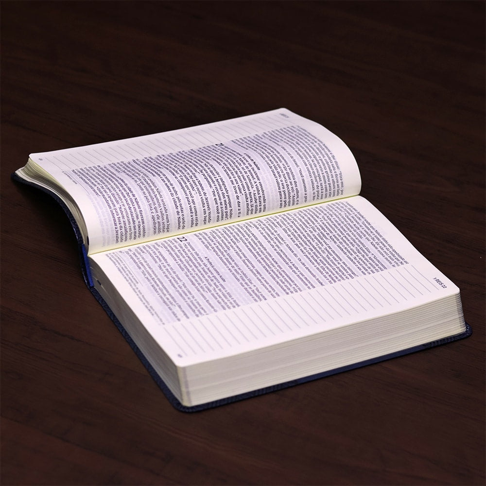 Bíblia Sagrada - Leitura Perfeita | Letra Grande | NVI | Espaço para anotações - Azul