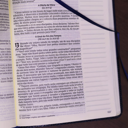 Bíblia Sagrada - Leitura Perfeita | Letra Grande | NVI | Espaço para anotações - Azul