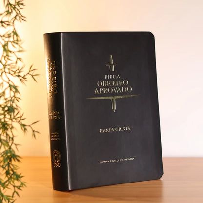 Bíblia do Obreiro Aprovado | ARC | Harpa Avivada | Capa Luxo Preta
