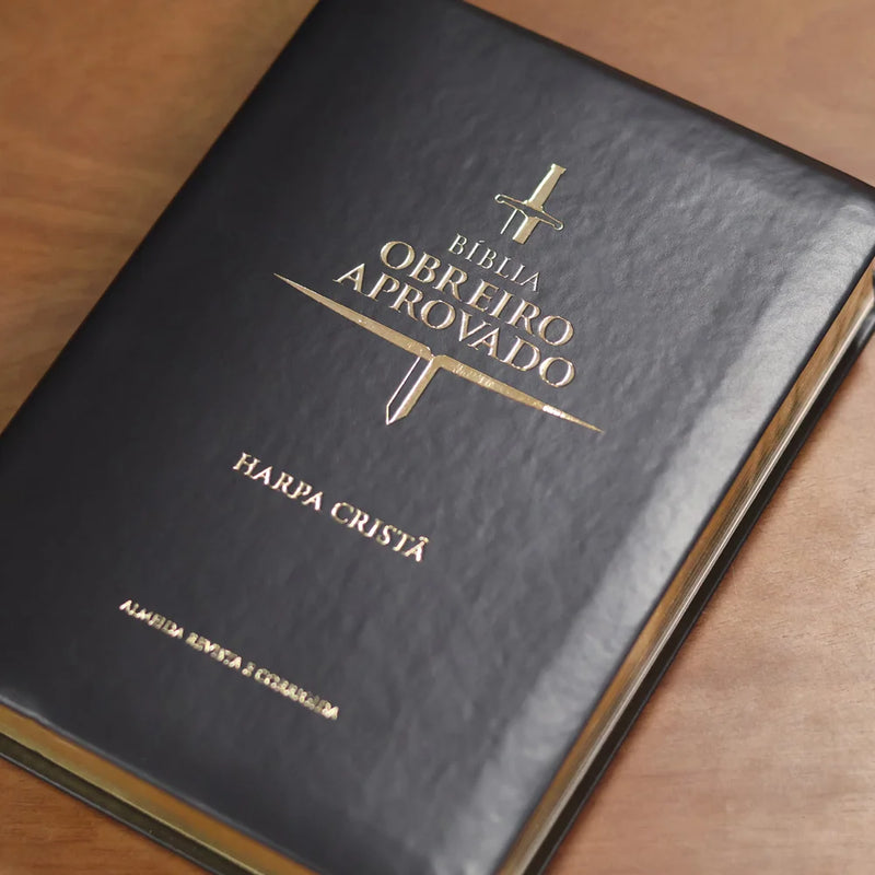 Bíblia do Obreiro Aprovado | ARC | Harpa Avivada | Capa Luxo Preta