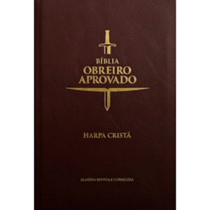 Biblia do Obreiro Aprovado Media  ARC  Harpa Crista  Capa Luxo Marrom