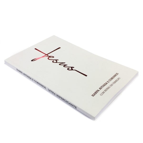 Harpa Avivada e Corinhos Jesus Luxo Branca | Letra Hipergigante | Capa Dura