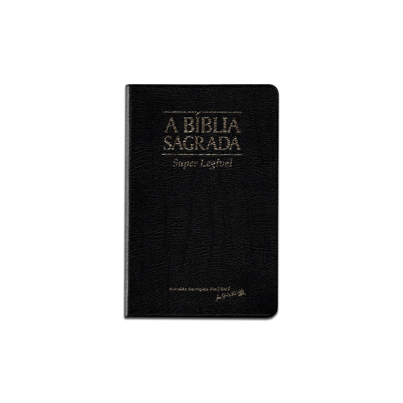 Bíblia Sagrada | ACF | Letra Super Legível | Capa Couro Legítimo Preta