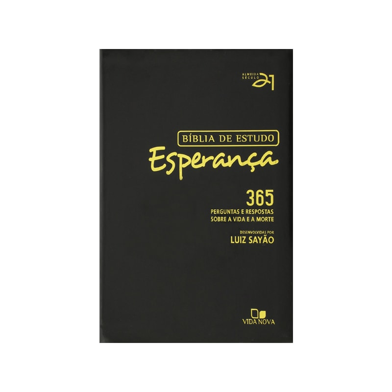 Bíblia de Estudo Esperança | A21 | Letra Normal | Capa Preta