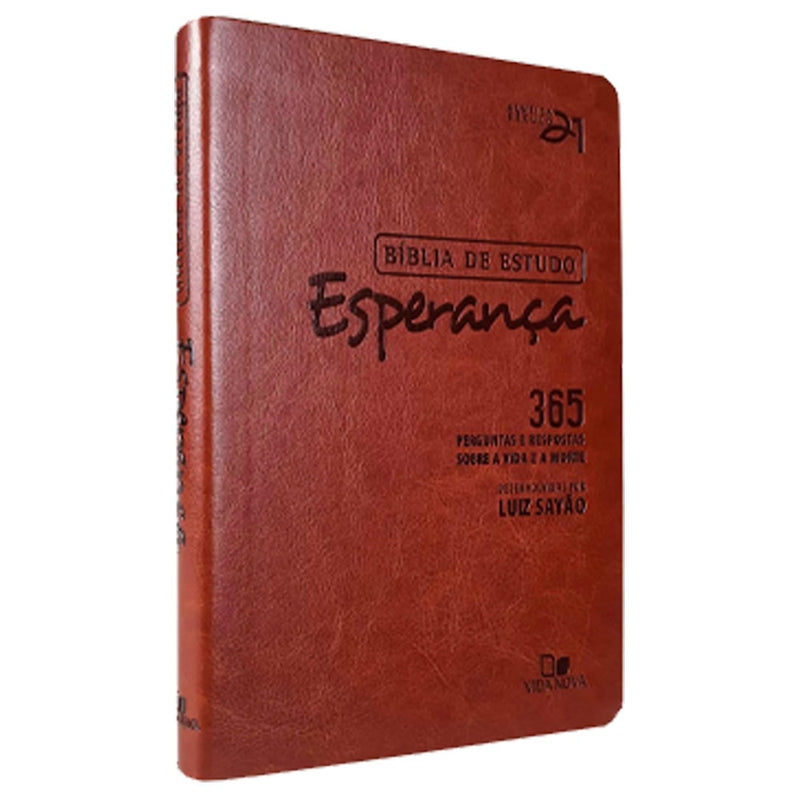 Bíblia de Estudo Esperança | A21 | Letra Normal | Capa Couro Simulado