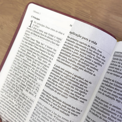 Bíblia De Estudo Joyce Meyer | NVI | Letra Média | Capa Marsala