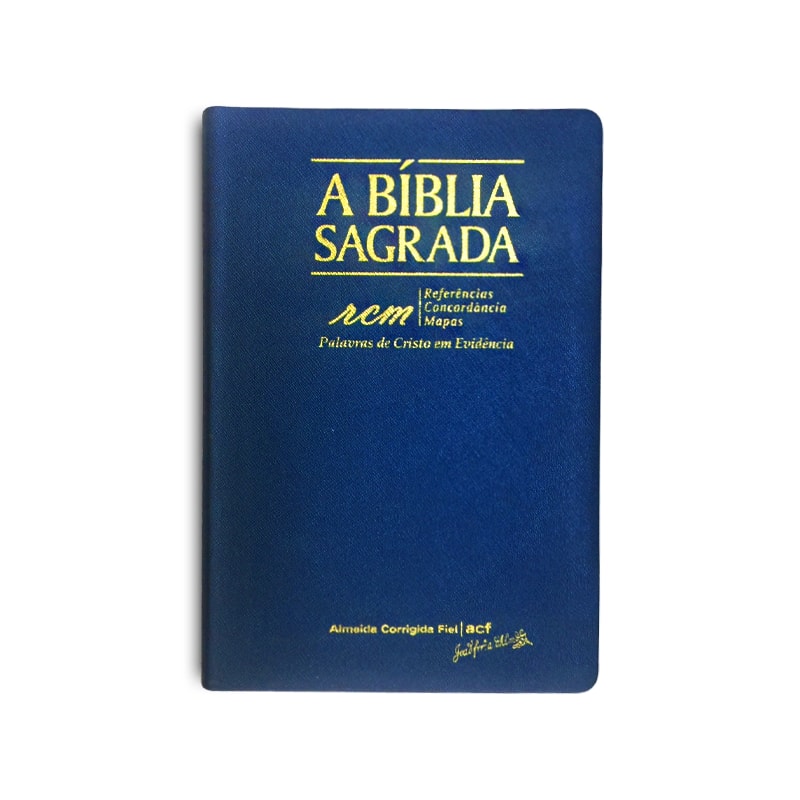 Bíblia Sagrada RCM | ACF | Letra Gigante | Capa PU Luxo Azul