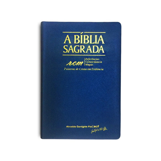 Bíblia Sagrada RCM | ACF | Letra Gigante | Capa PU Luxo Azul