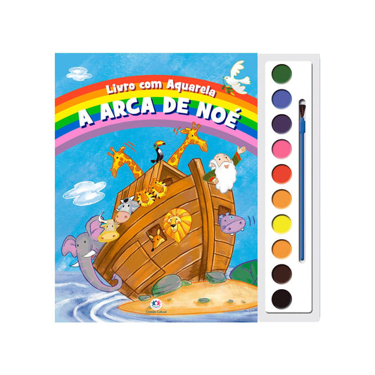 Livro com Aquarela A arca de Noé