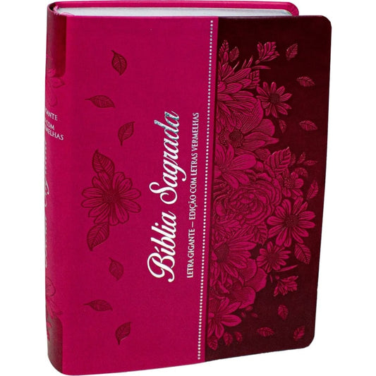 Bíblia Sagrada | ARC | Letra Gigante | Capa Pink C/ Índice